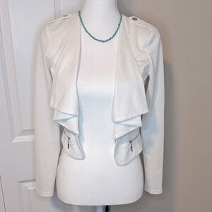 Windsor Cropped White Blazer